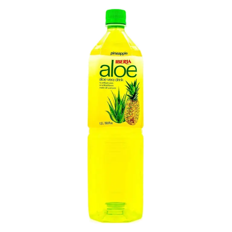 IBERIA aloe Pineapple Aloe Vera Drink, 50.8 fl oz Bottle