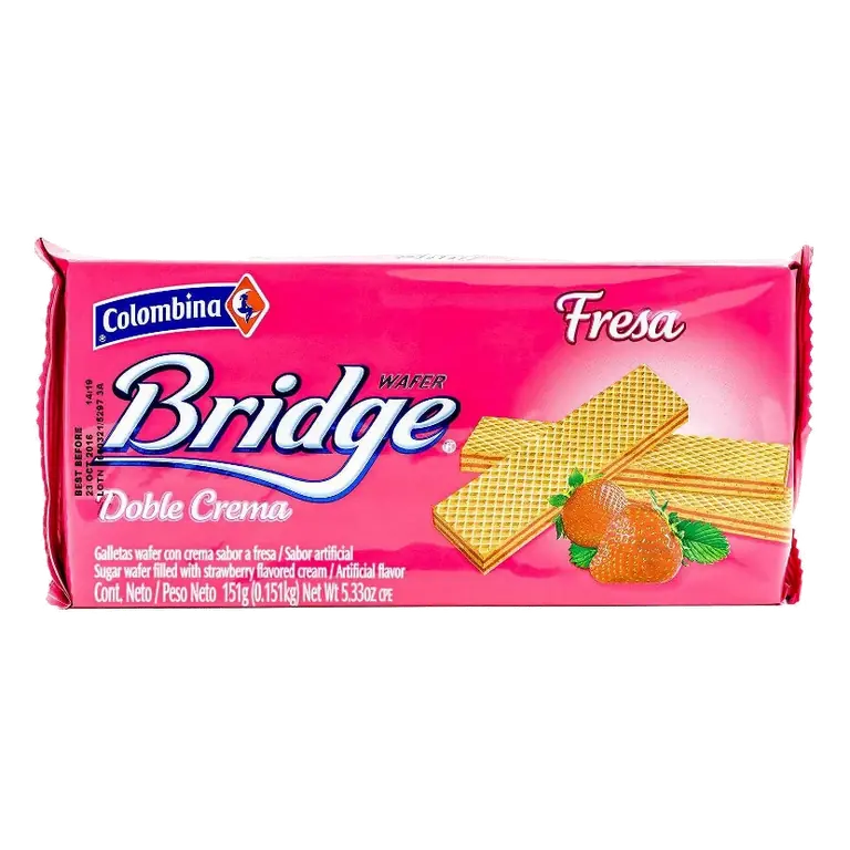 Colombina Bridge Strawberry Wafers, 5.33oz