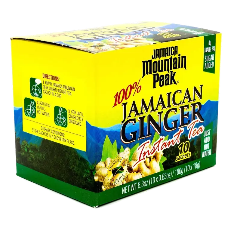 Iberia Jamaica Mountain Peak Jamaican Ginger Instant Tea 10pk, 6.3oz: Non-Caffeinated