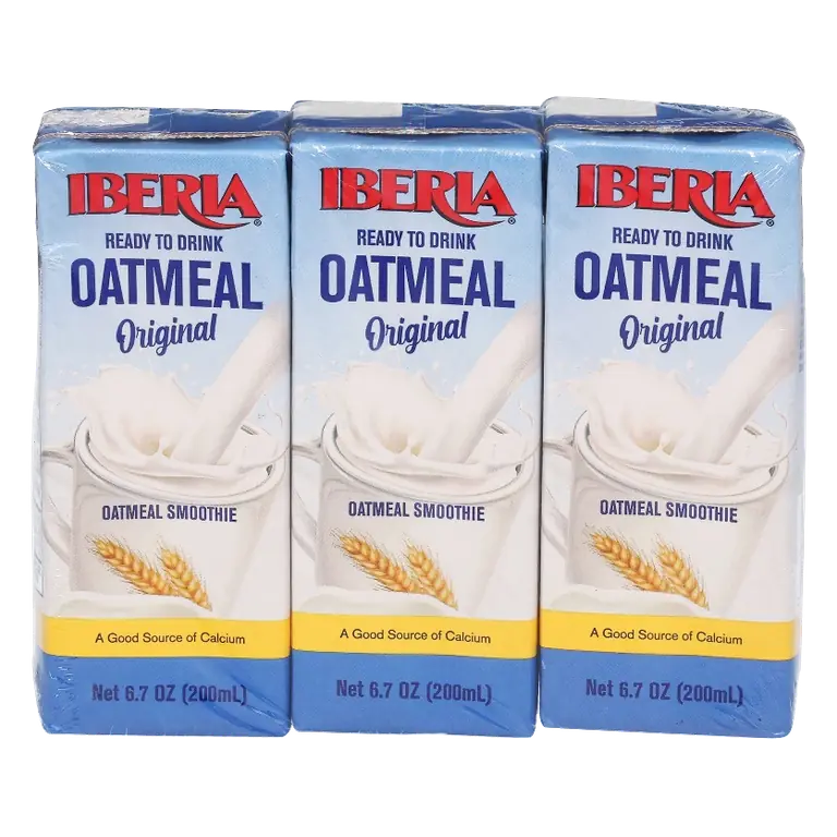 Iberia Original Oatmeal Drink, 3pk/6.7 fl oz Cartons: Non-Caffeinated, 6g Protein