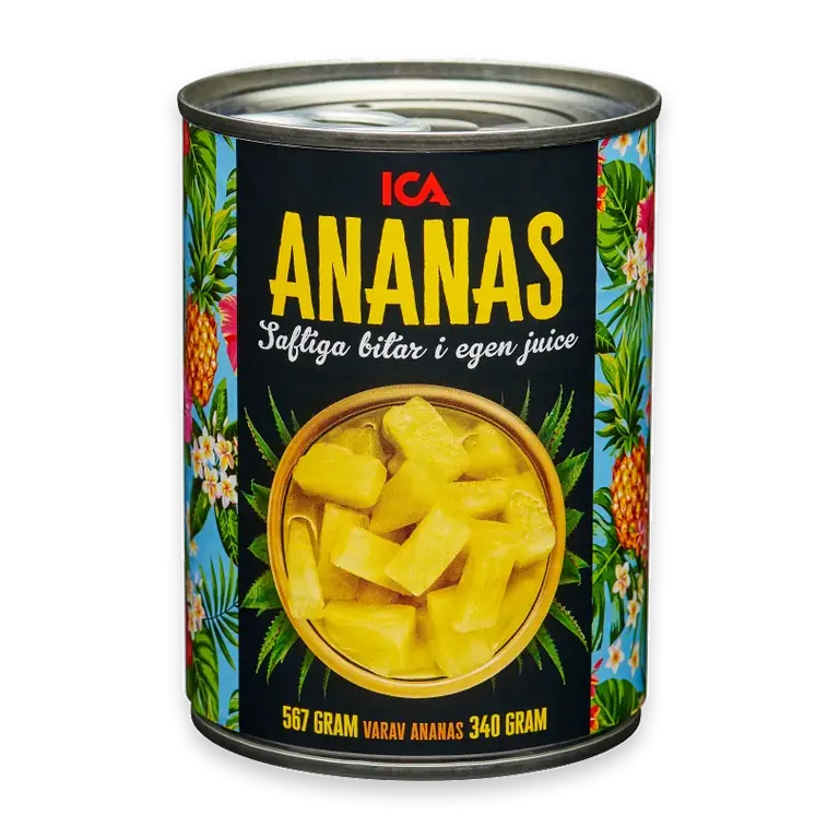 Ananasbitar i juice 340g