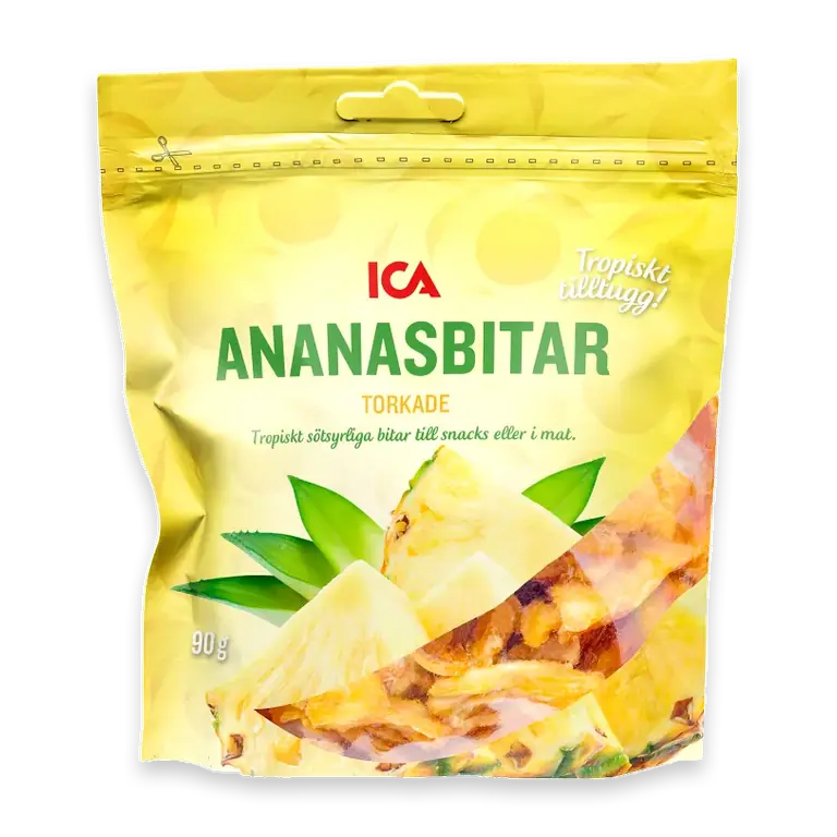 Ananasbitar Torkade 90g