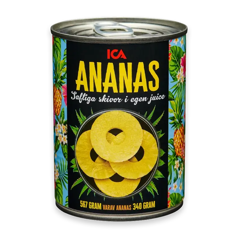 Ananasskivor i juice 567g