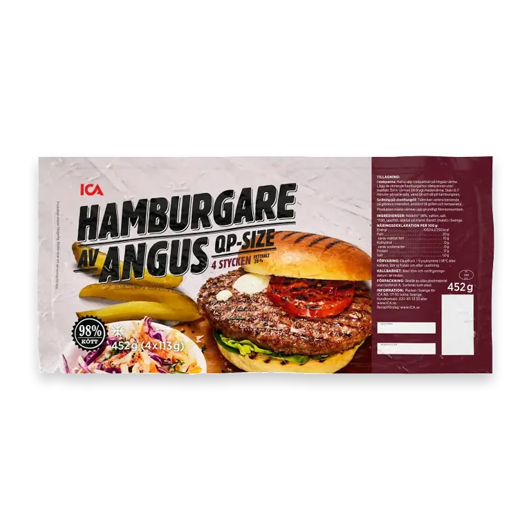 Angusburgare QP-size 4-p 452g