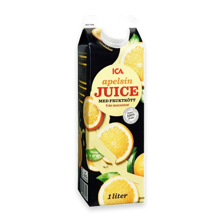 Apelsinjuice med fruktkött 1l