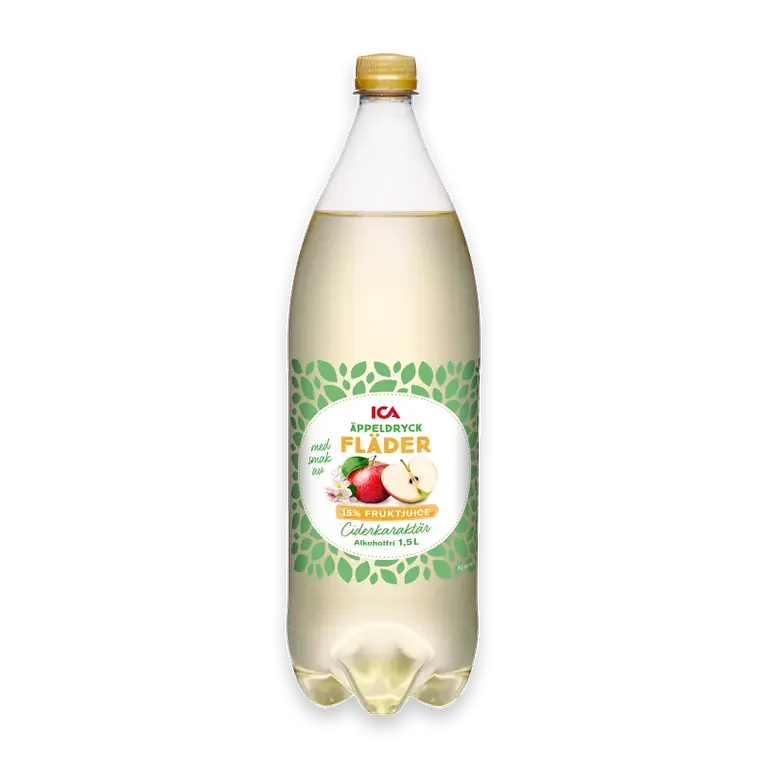 Äppeldryck med ciderkaraktär Flädersmak 1,5l