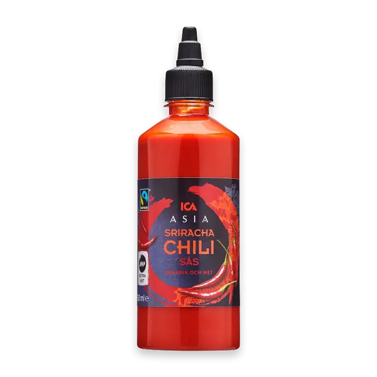 Chilisås Sriracha hot 450ml Fairtrade ICA