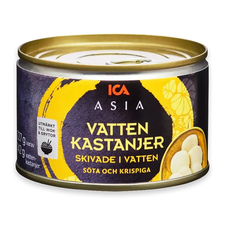 Skivade Vattenkastanjer i vatten 227g