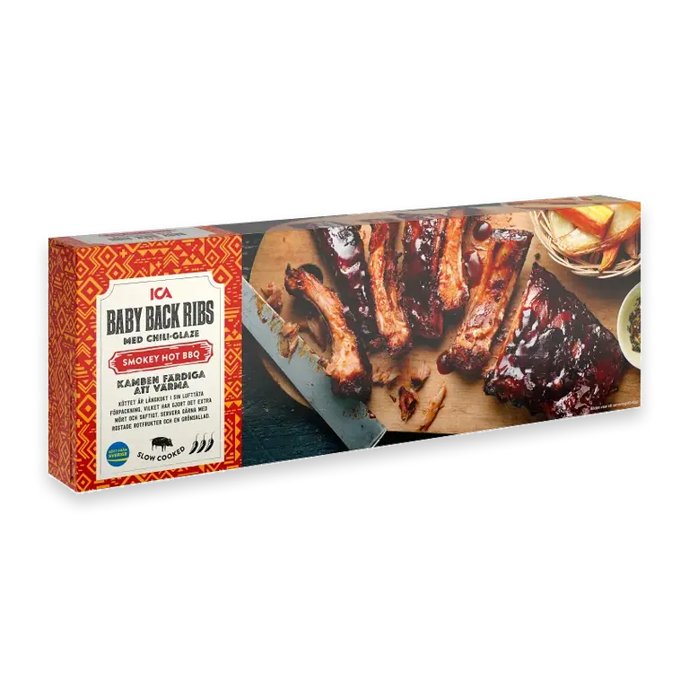 Baby Back Ribs Färska Hot 475g