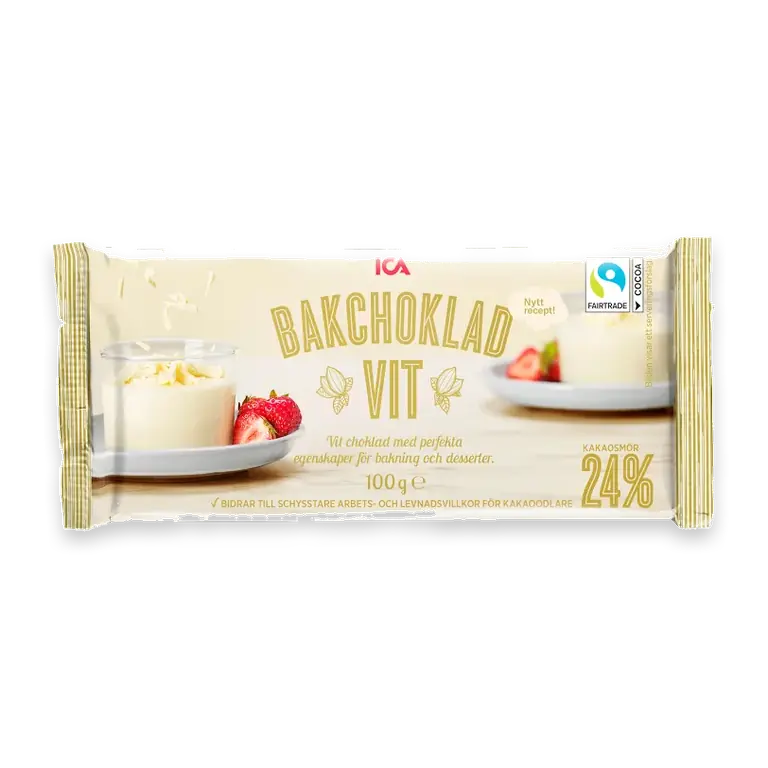 Bakchoklad Vit 100g