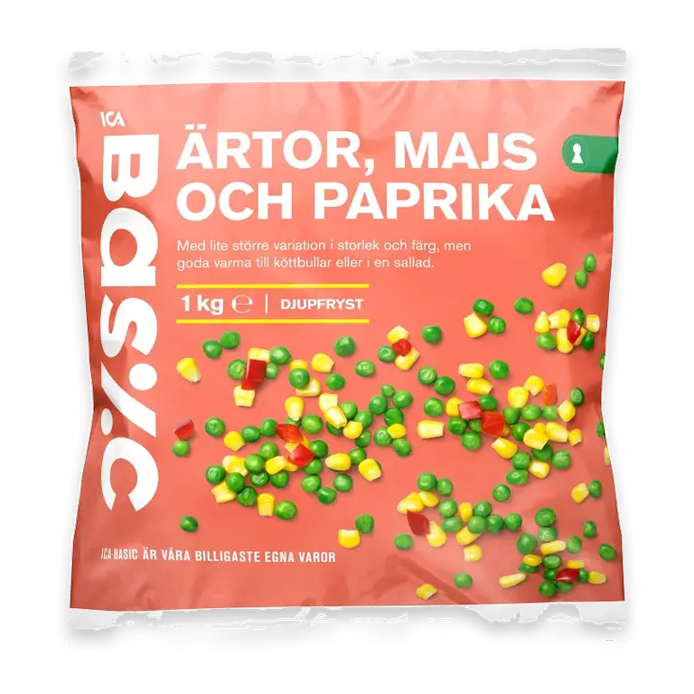 Ärtor majs paprika Fryst 1kg