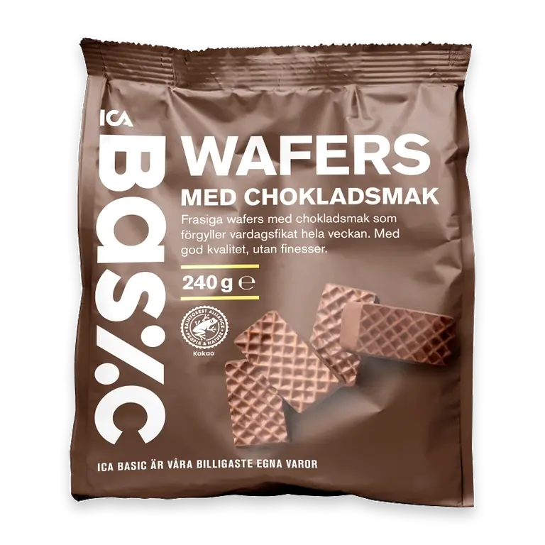 Chokladwafers Hasselnötsfyllning 240g