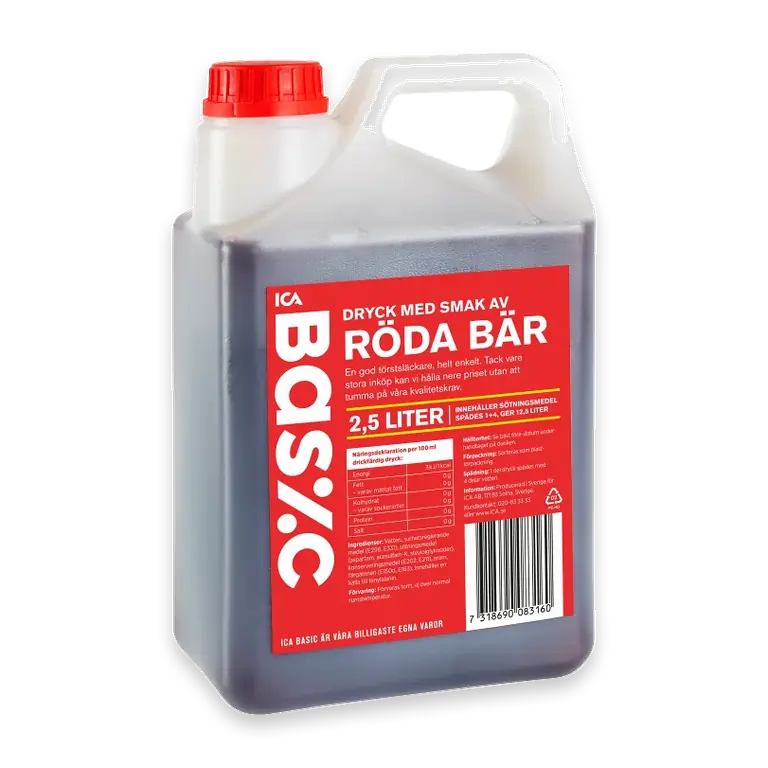 ICA Basic Dryck Röda bär