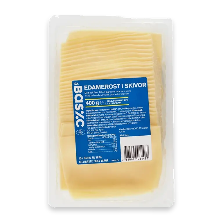 Edamerost skivad 24 % 400g