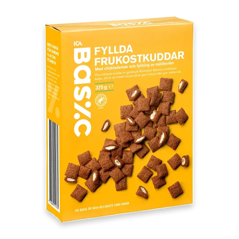 Fyllda kakaokuddar med mjölkkräm 375g