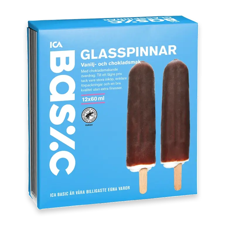 Glasspinnar vanilj & choklad 12-p 456g