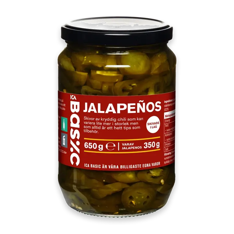 Jalapenos skivade 650g