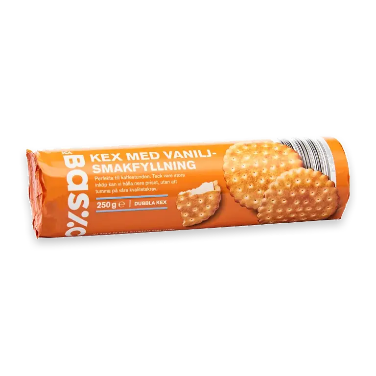 Kex med Vaniljsmakfyllning 250g