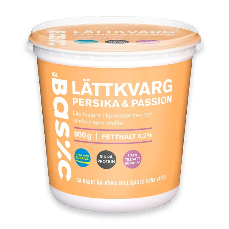 Kvarg Persika & Passion 0,2% 900g