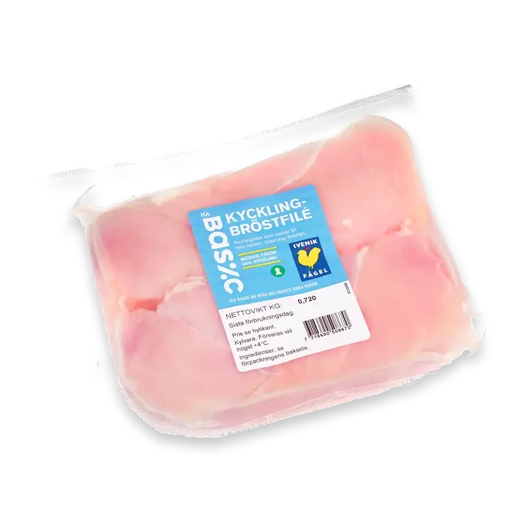 Kycklingbröstfilé Färsk Mörad 720g