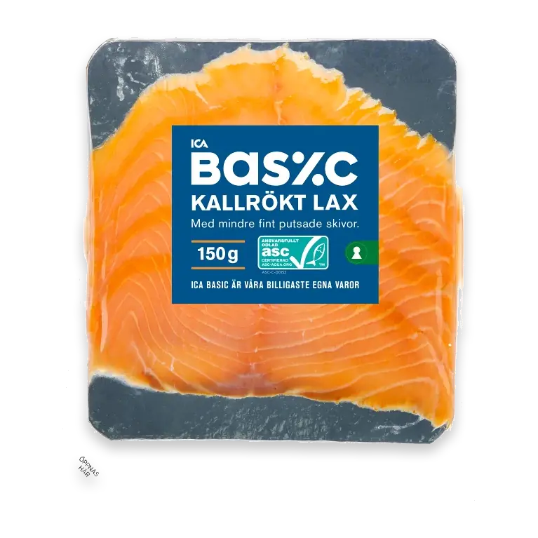 Lax Färsk Kallrökt Skivad 150g Miljömärkt