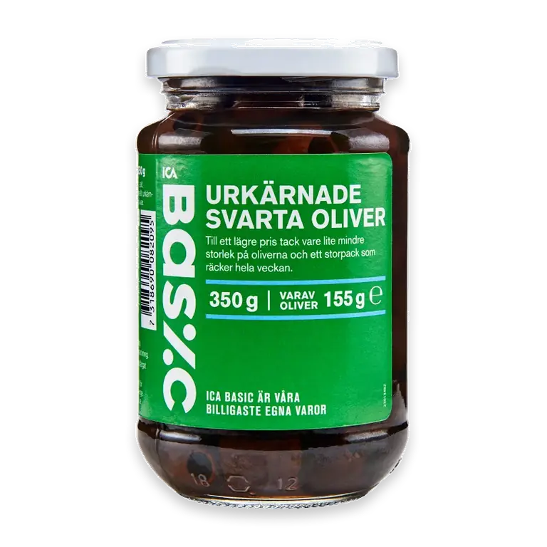Oliver Svarta Urkärnade 350g