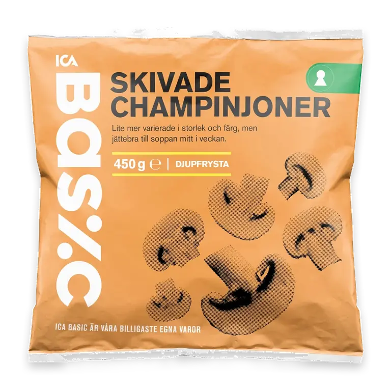 Skivade Champinjoner Fryst 450g