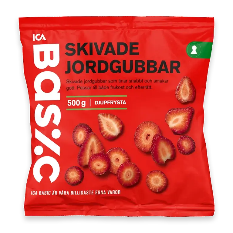 Skivade jordgubbar 500g