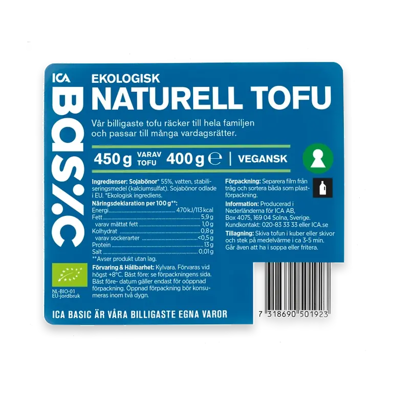 Tofu naturell 400g