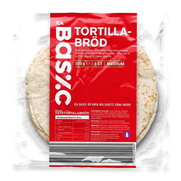 Tortillabröd 8-p 320g