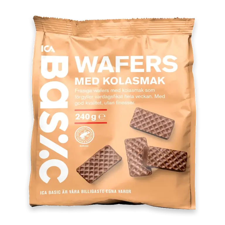 Wafers med kolasmak 240g