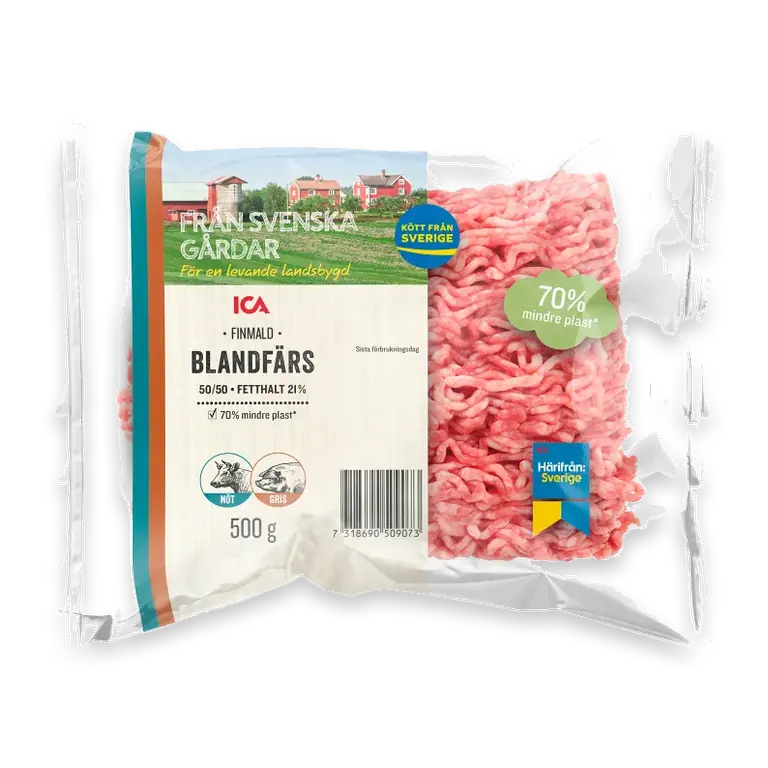 Blandfärs Färsk 21% 500g