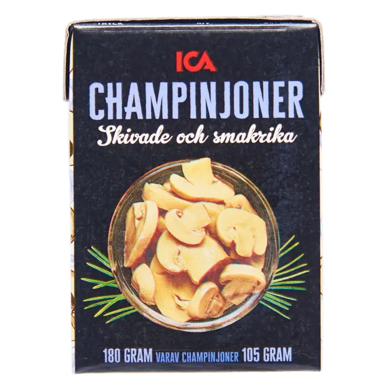 Champinjoner skivade och smakrika 180g