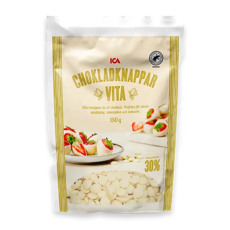 Chokladknappar Vit Choklad 150g