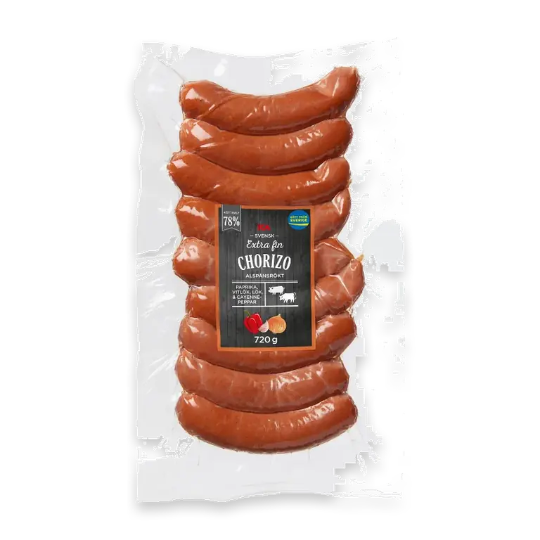 Chorizo Extra Fin 78% Kötthalt 720g