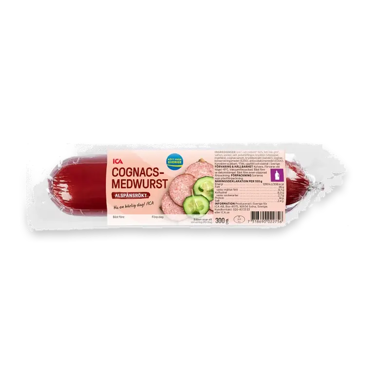 Cognacsmedwurst Alspånsrökt 300g