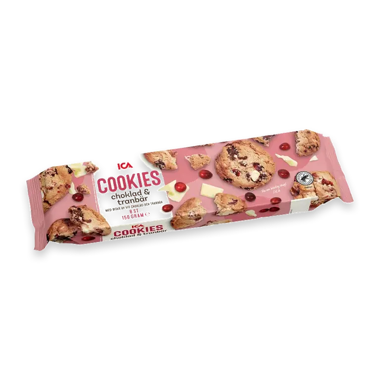 Cookies Vit choklad & tranbär 150g