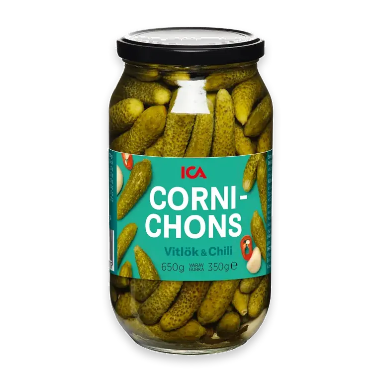 Cornichons Vitlök Chili 650g