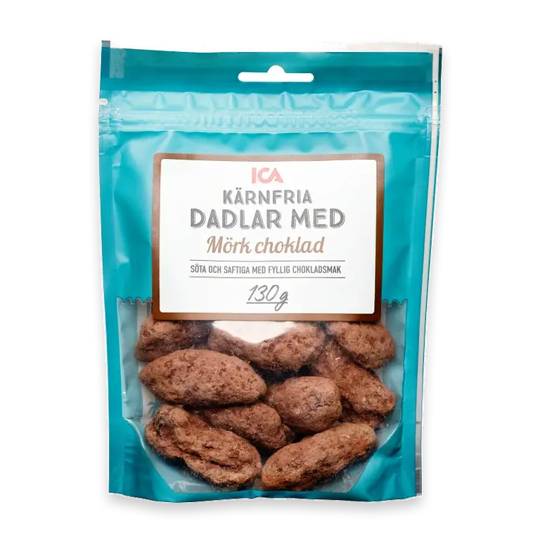 Dadlar Mörk Choklad 130g Klass 1