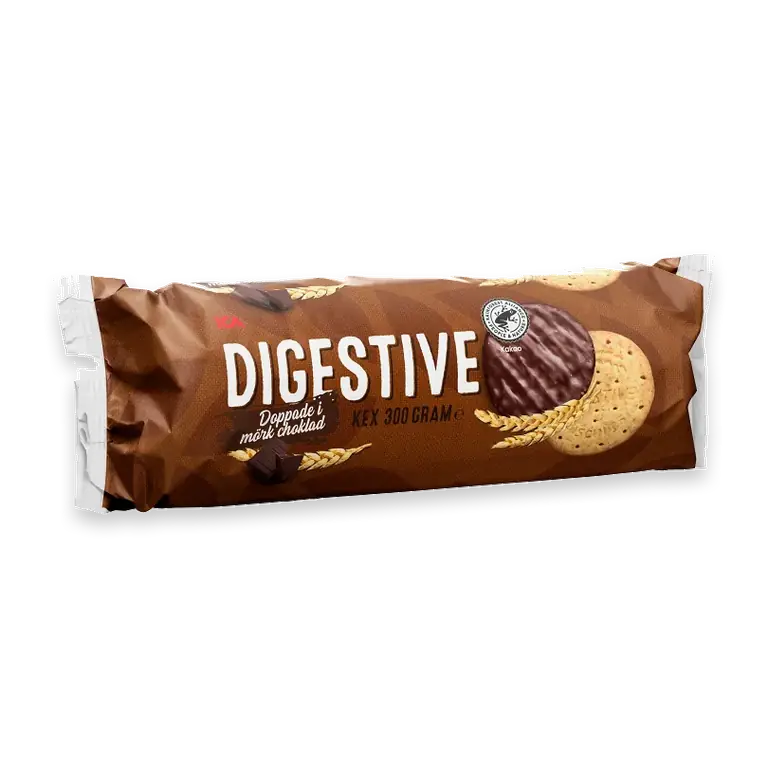 Digestive doppade i mörk choklad 300g