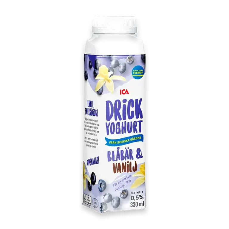 Drickyoghurt Blåbär Vanilj 330ml