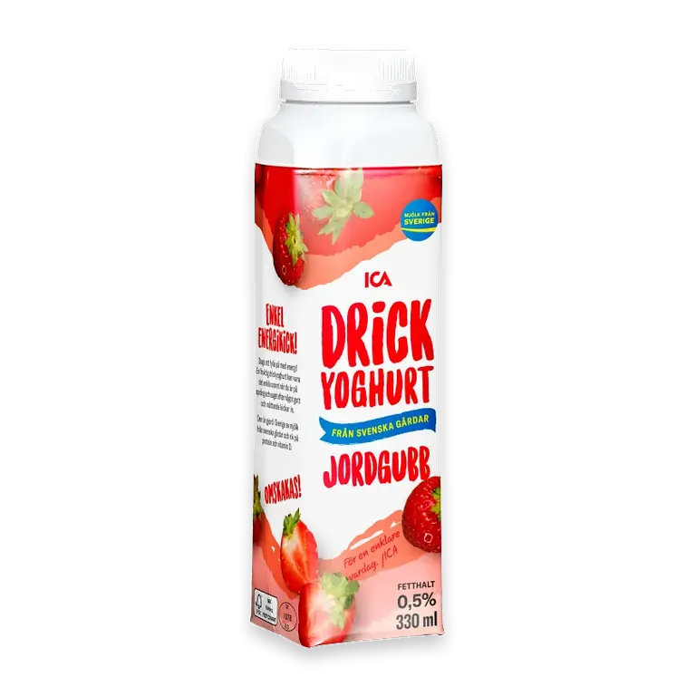 Drickyoghurt Jordgubb 0,5% 330ml