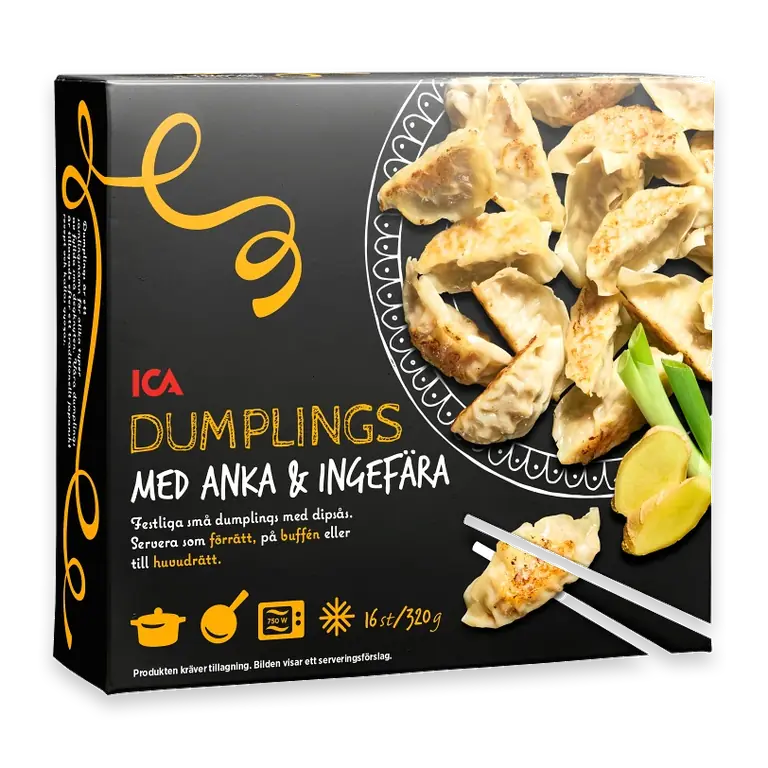 Dumplings anka & ingefära Frysta 320g