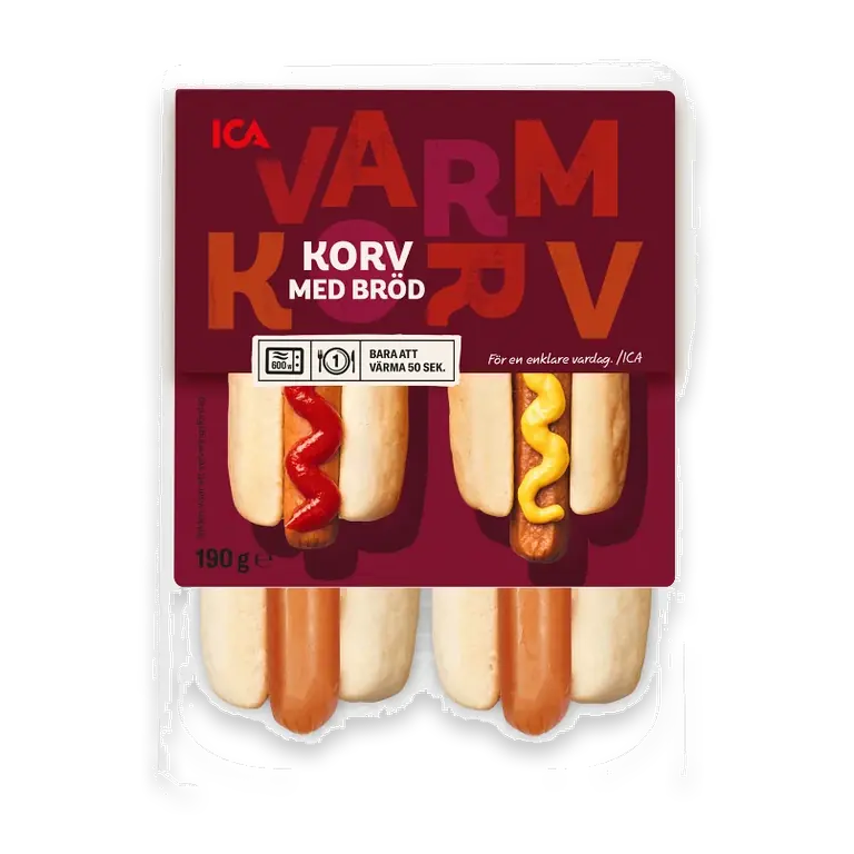 Färdigmat Korv med Bröd 2-p 190g