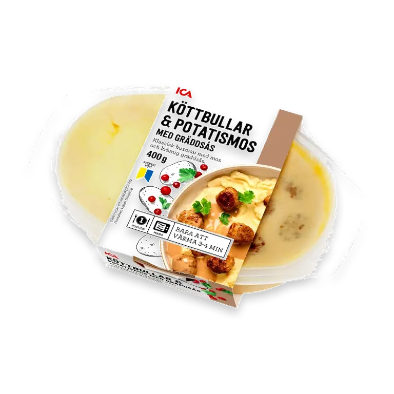 Färdigmat Köttbullar och Potatismos med Gräddsås 400g
