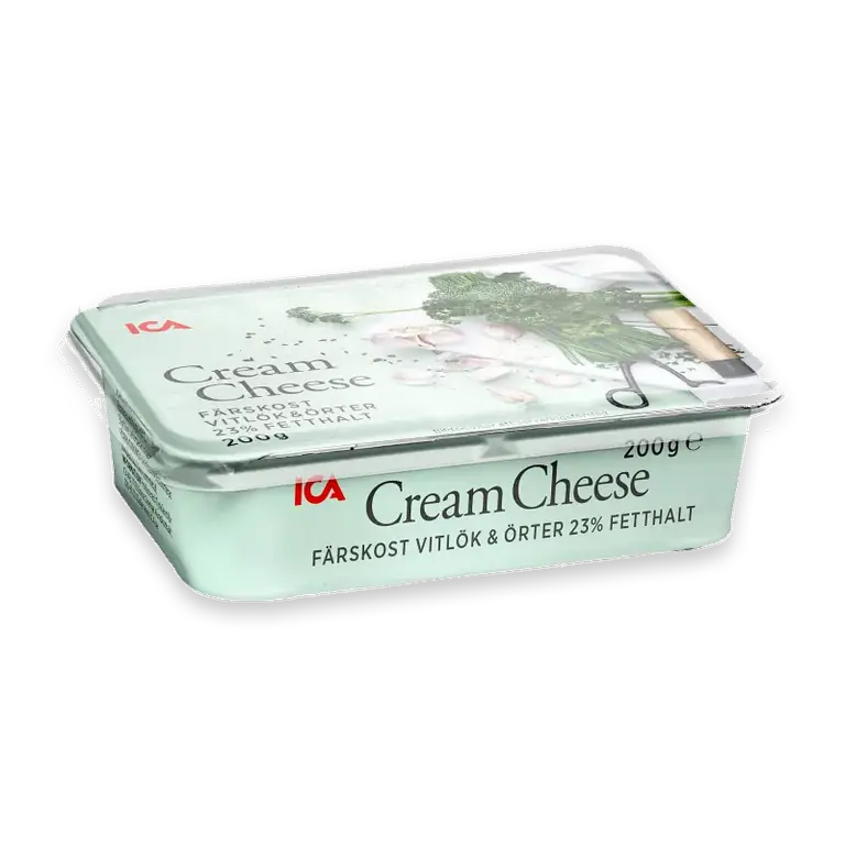 Färskost Cream cheese Vitlök & Örter 23% 200g