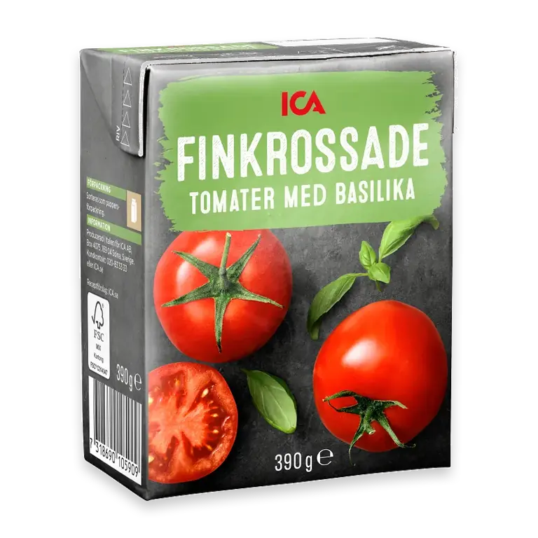 Finkrossade Tomater Basilika 390g