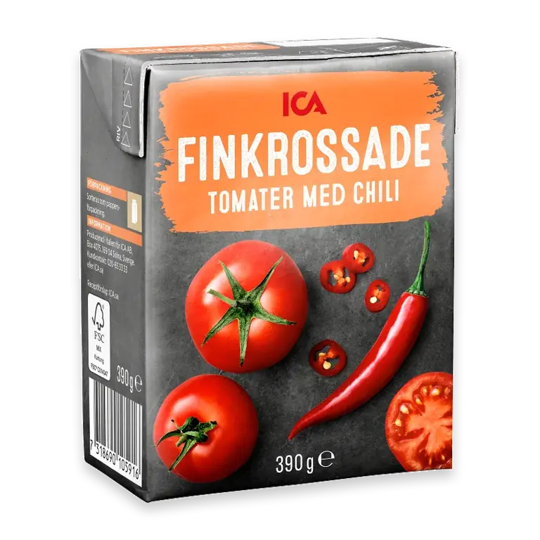 Finkrossade Tomater Chili 390g