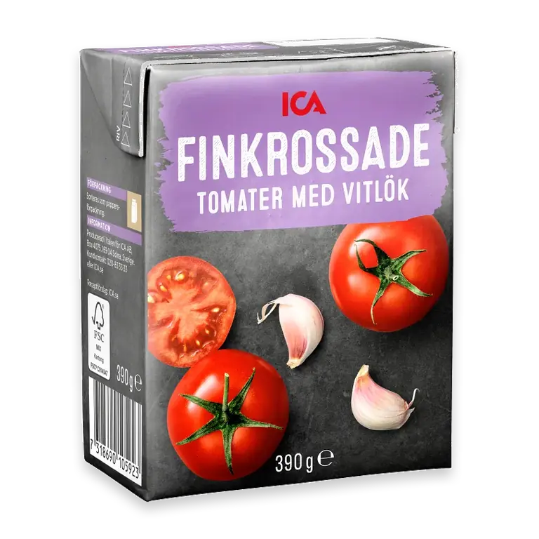 Finkrossade Tomater Vitlök 390g