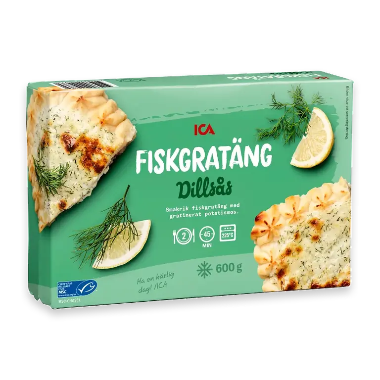 Fiskgratäng med dillsås Fryst 600g
